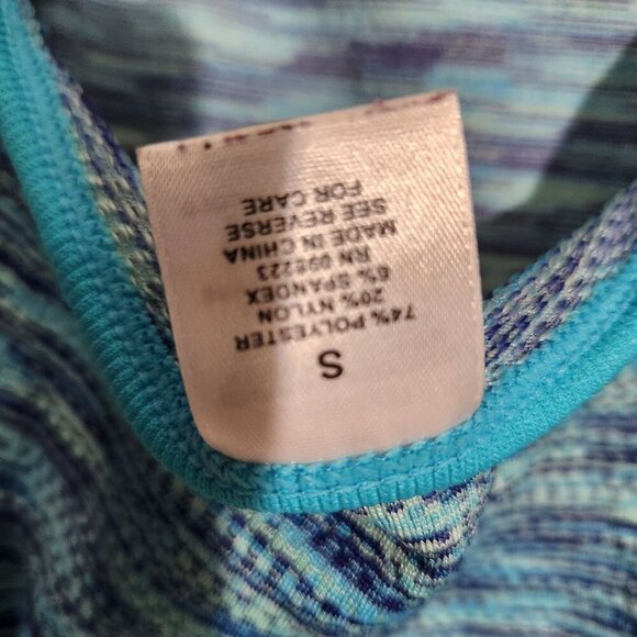 Womens Racerback Athletic Tank Top Small By Academy Ltd Shirt Blue Green - Picture 4 of 11